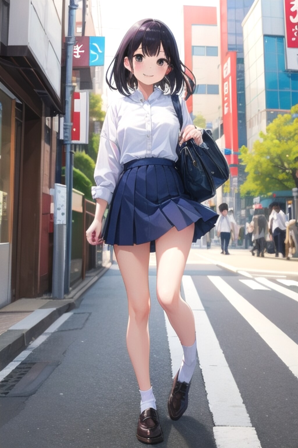 路上の娘（東京の下町編）