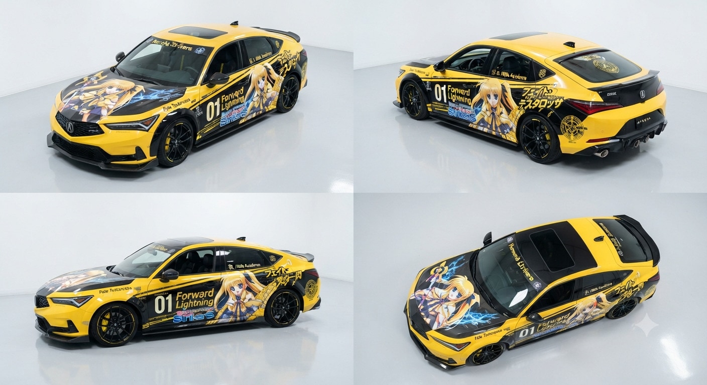 フェイトテスタロッサ痛車インテグラ | の人気AIイラスト・グラビア