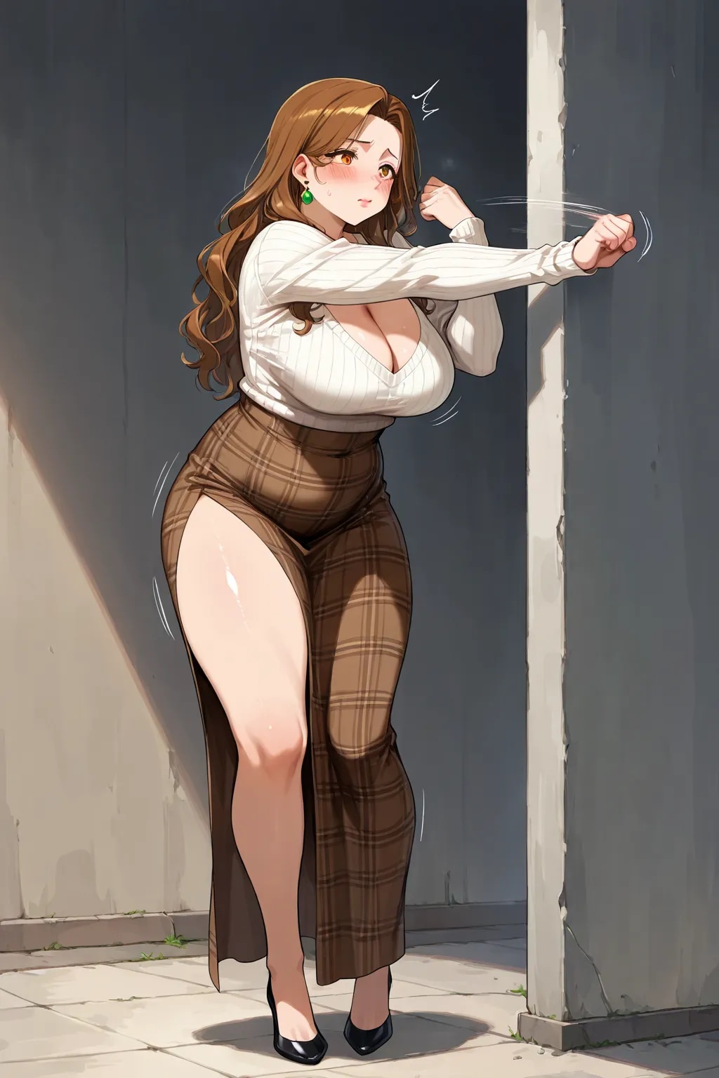 マミ子のパンチ練習