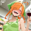 お店のお酒を飲んじゃった目隠れちゃん、罰としてバナナを踏む☆ 2枚目