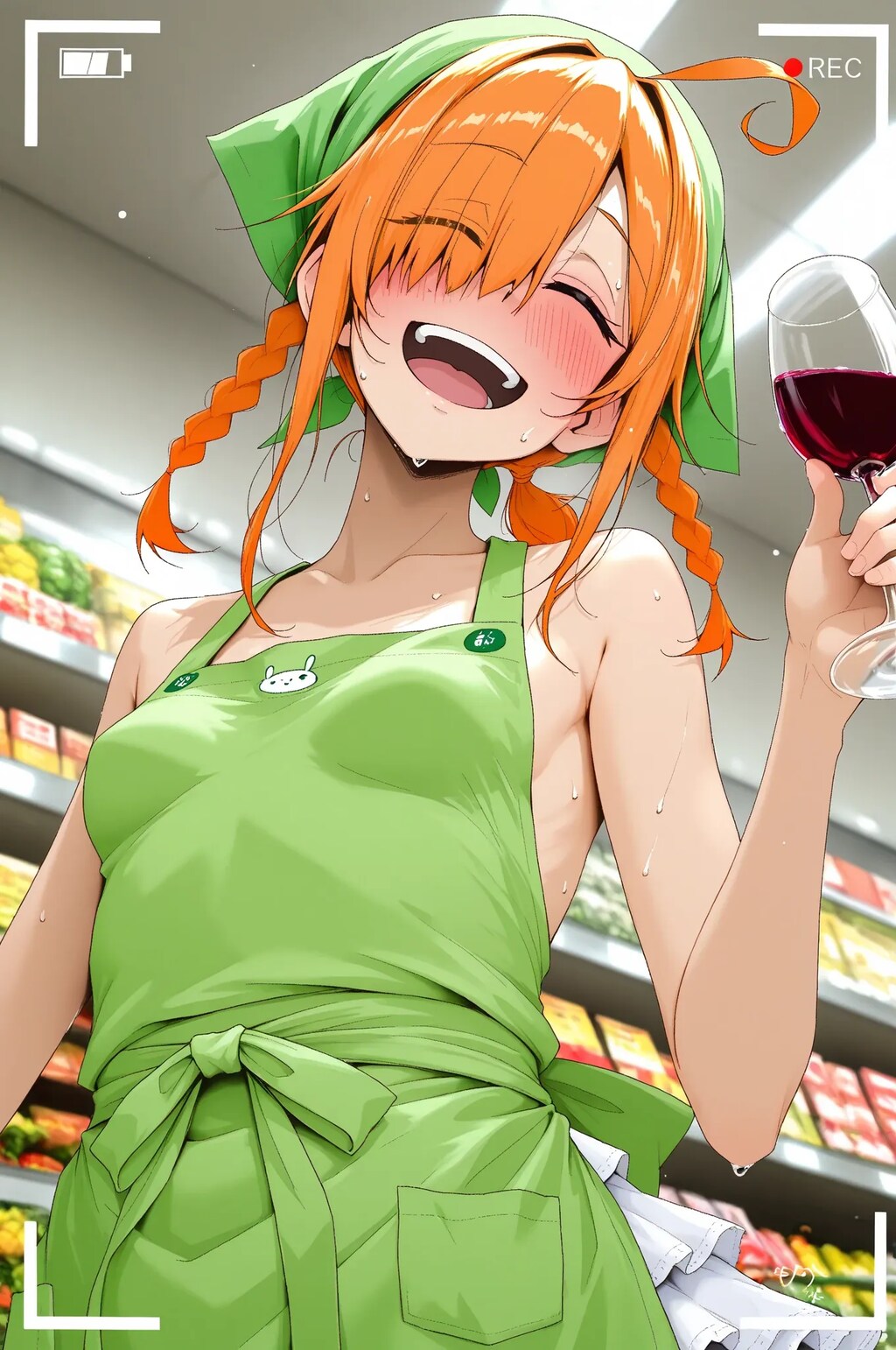 お店のお酒を飲んじゃった目隠れちゃん、罰としてバナナを踏む☆