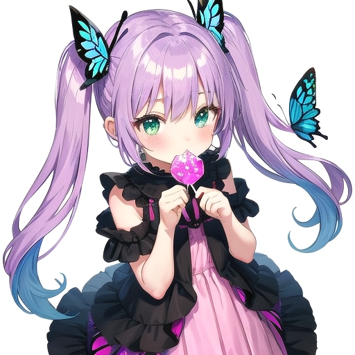 すみれちゃんぽくできた🍭🩵💜