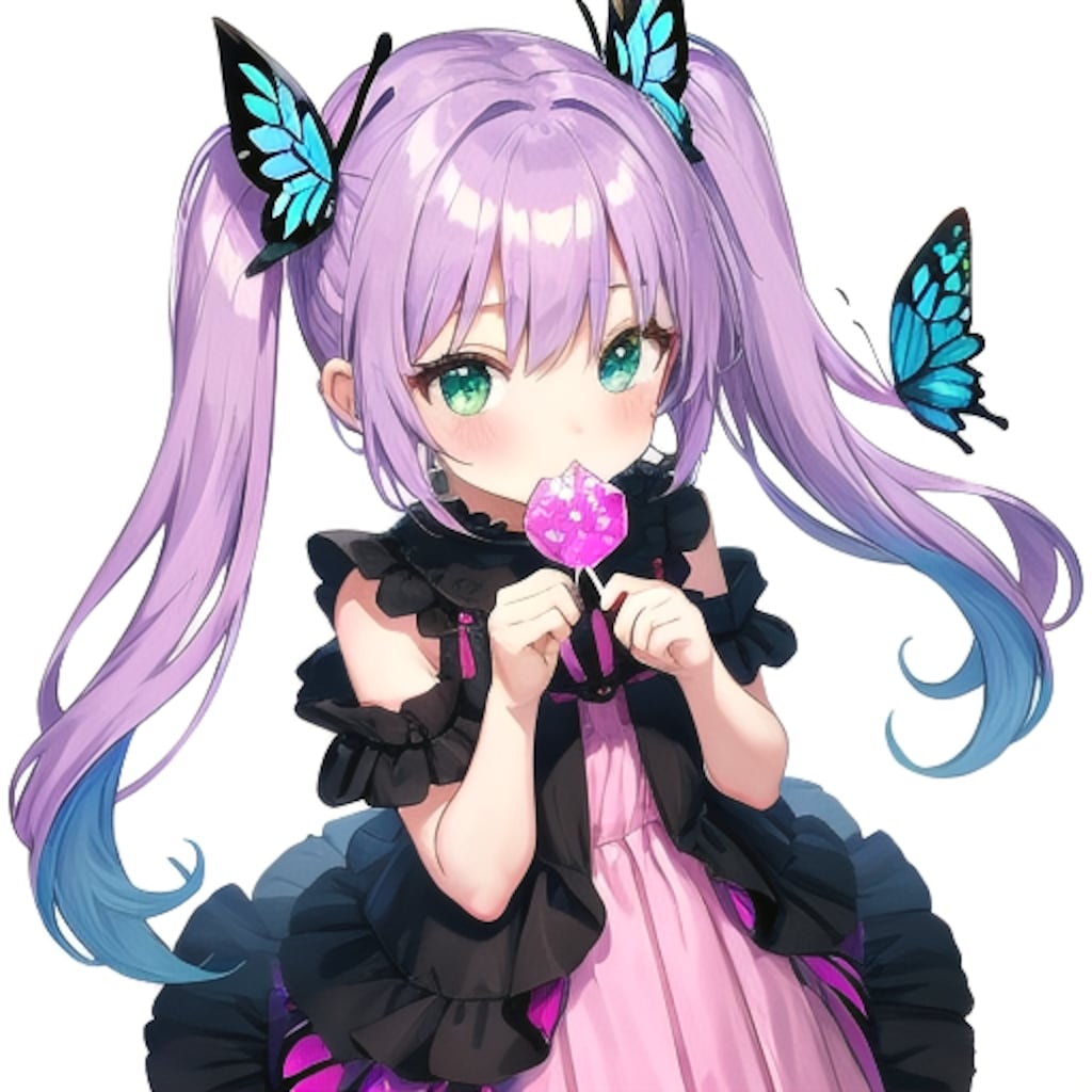 すみれちゃんぽくできた🍭🩵💜