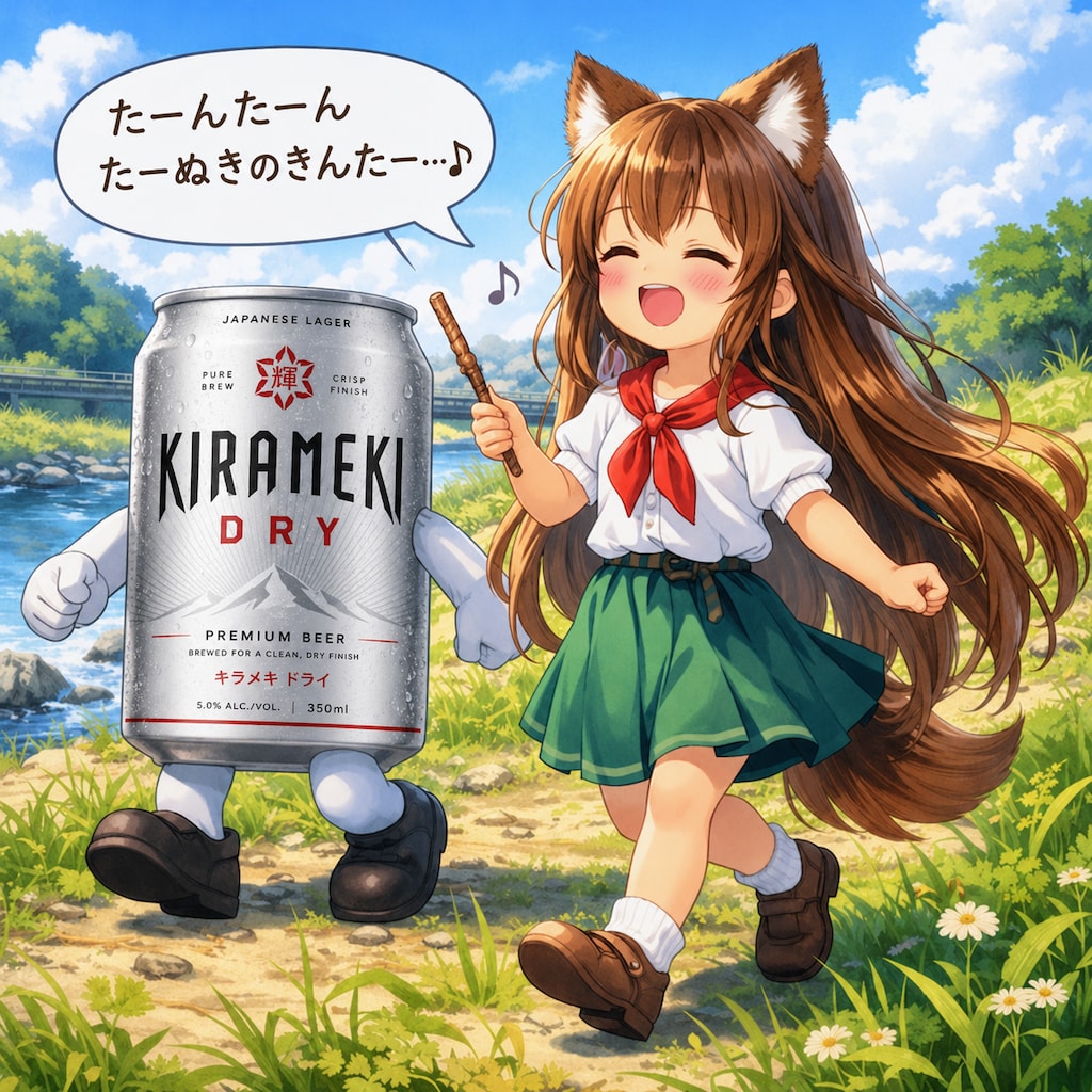 河原を冒険な小さな女の子