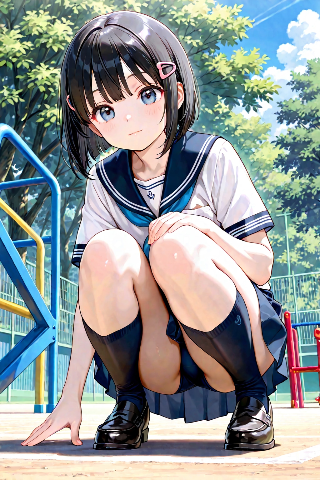 校庭(セーラー服)(LILY)(R-15)