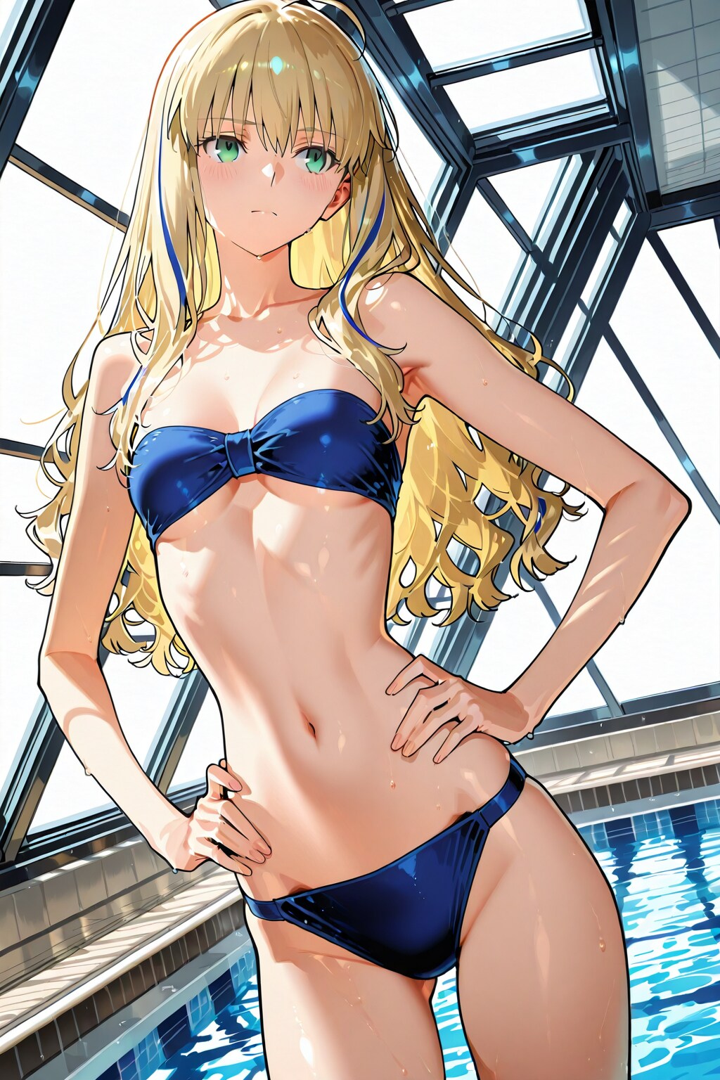 金のビキニ水着ではないのですね。