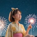 浴衣美人さんと花火に 5枚目