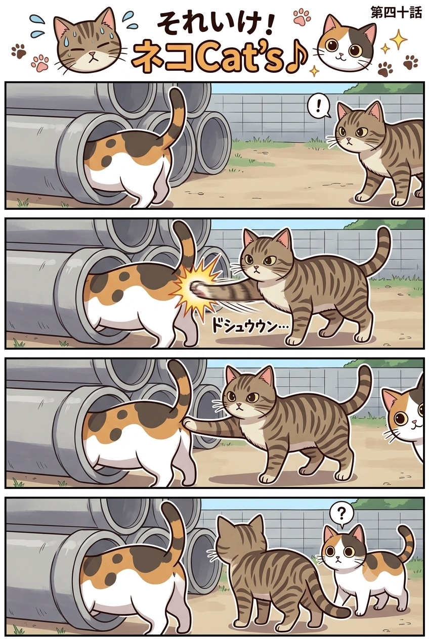 【40話】それいけ！ネコCat's♪(４コマ漫画)