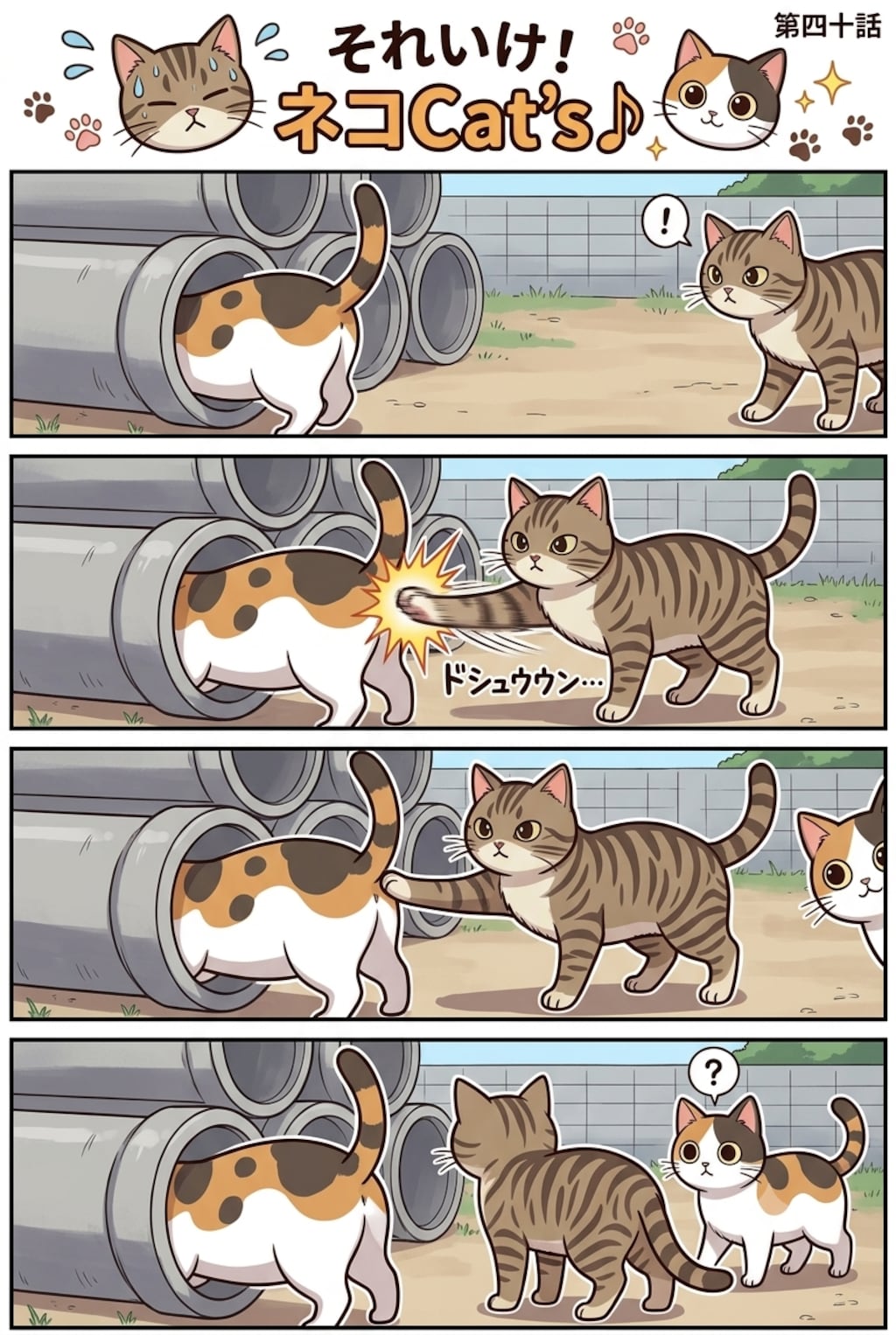 【40話】それいけ！ネコCat's♪(４コマ漫画)