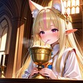 5枚）聖杯とケモ耳エルフさん 3枚目