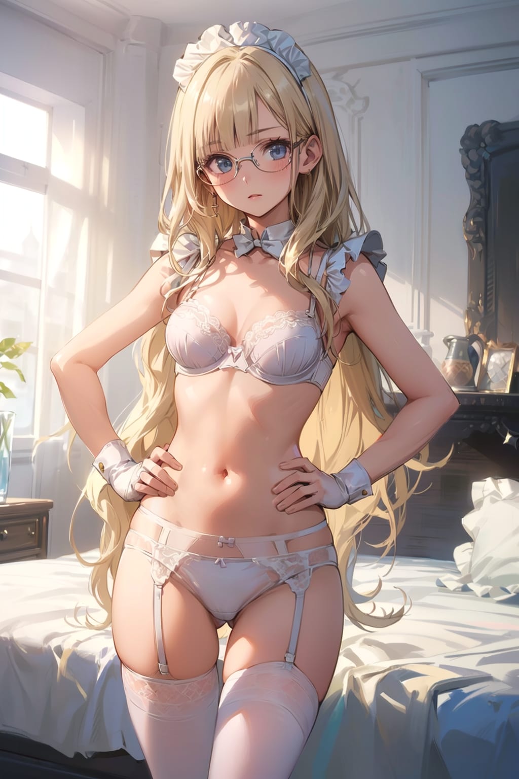 下着メイドの眼鏡っ娘