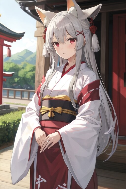 虎鼠神社のポンコツ白キツネ | の人気AIイラスト・グラビア