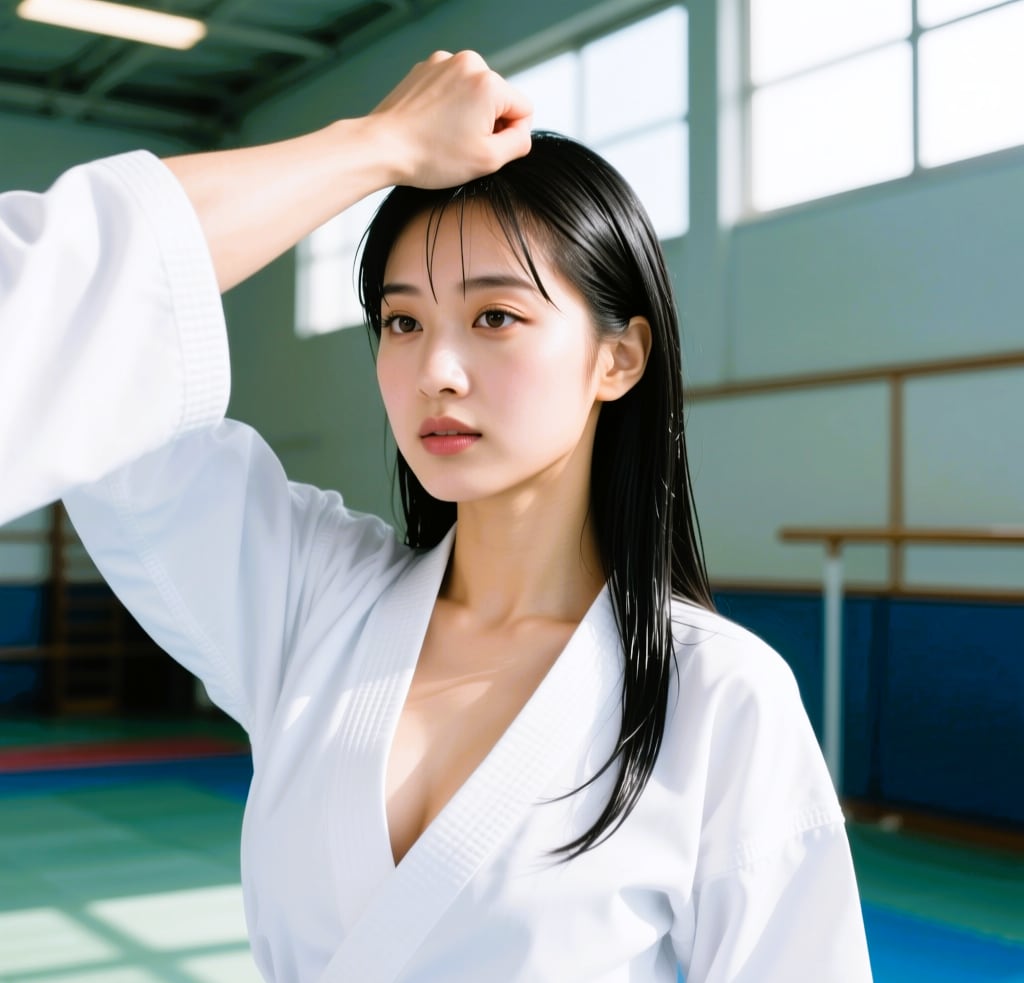 チラ見え空手女子再び