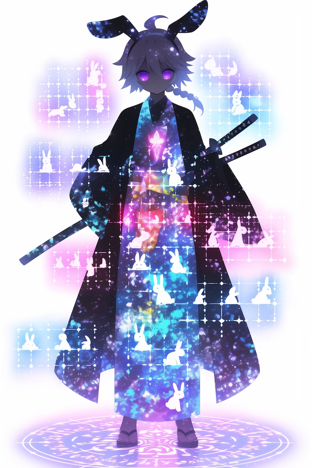 シルエット風うさみみ侍