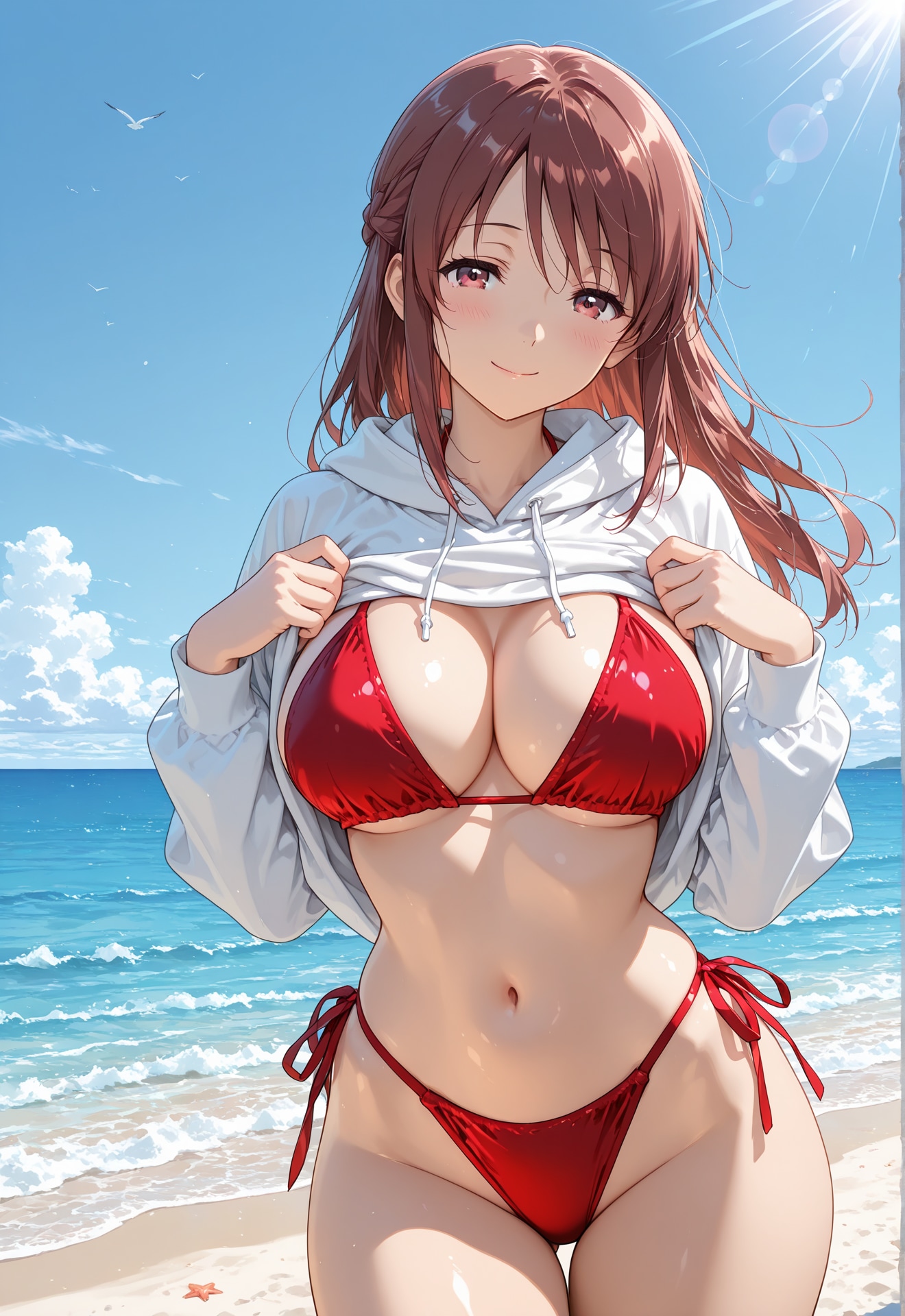ビキニパーカー姿の三船さん