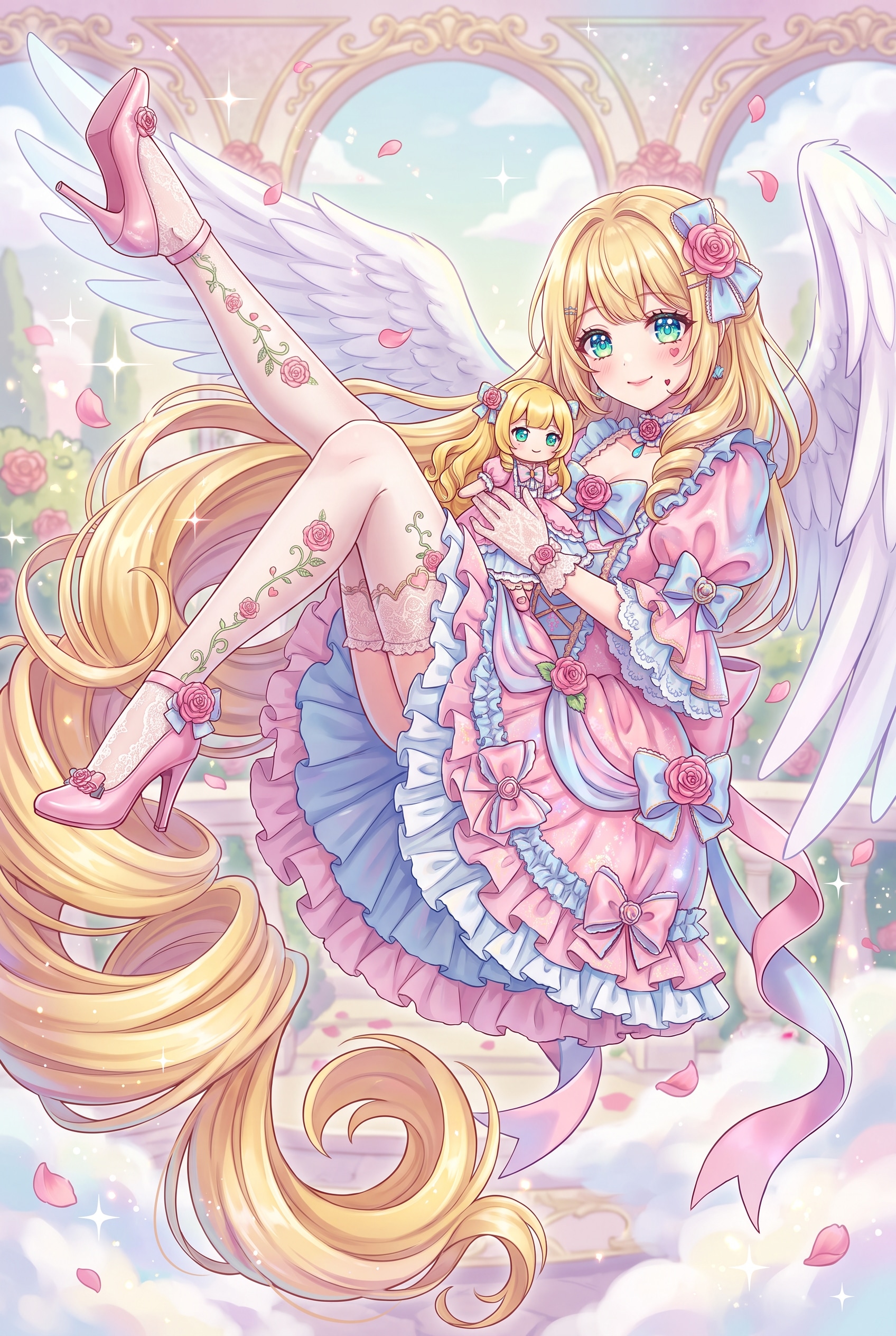 薔薇翼夢幻の抱擁 | の人気AIイラスト・グラビア