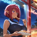 姉妹で夜の外食 2枚目