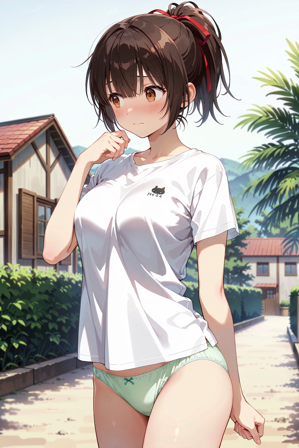 路地でシャツ＋ぱんつ姿の撮影会 Y822