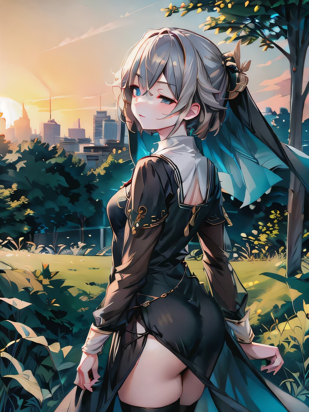 灰髪ボブでシスター服の少女６