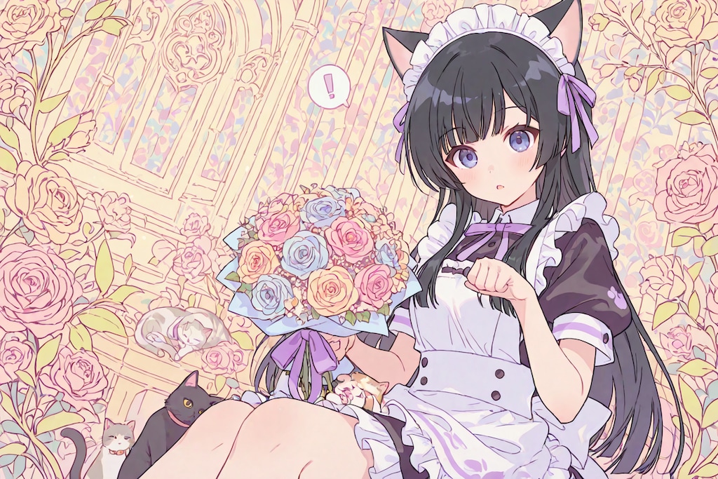 花束にゃん