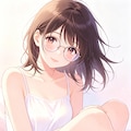 女の子、アニメ風のイラスト、キャミソール(2) 9枚目