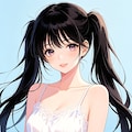 女の子、アニメ風のイラスト、キャミソール(2) 8枚目