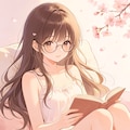 女の子、アニメ風のイラスト、キャミソール(2) 10枚目