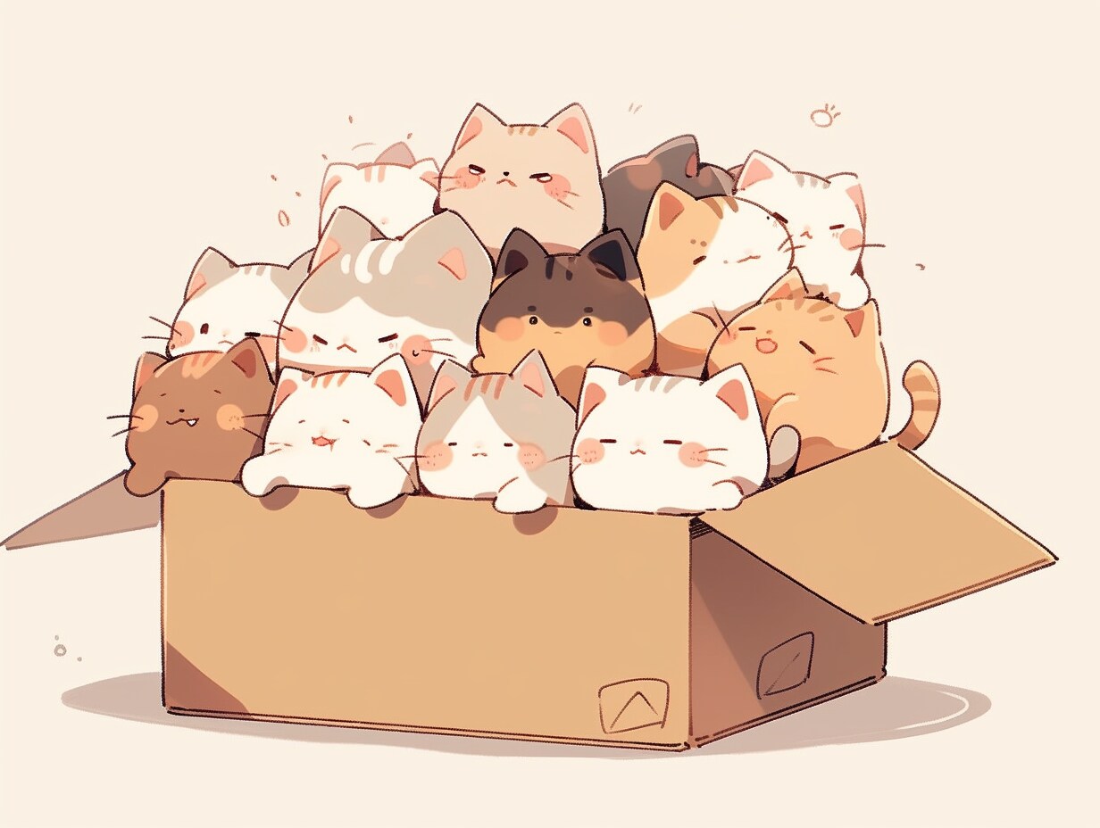 箱詰めのにゃんこ