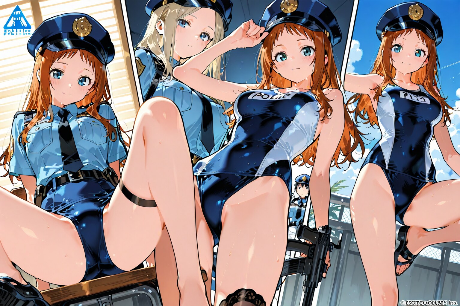 全年齢でも行けそうな気もするけど、ギリギリだめかもしれないスク水ポリス