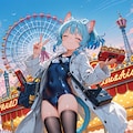 スク水の青髪ちゃん 2枚目