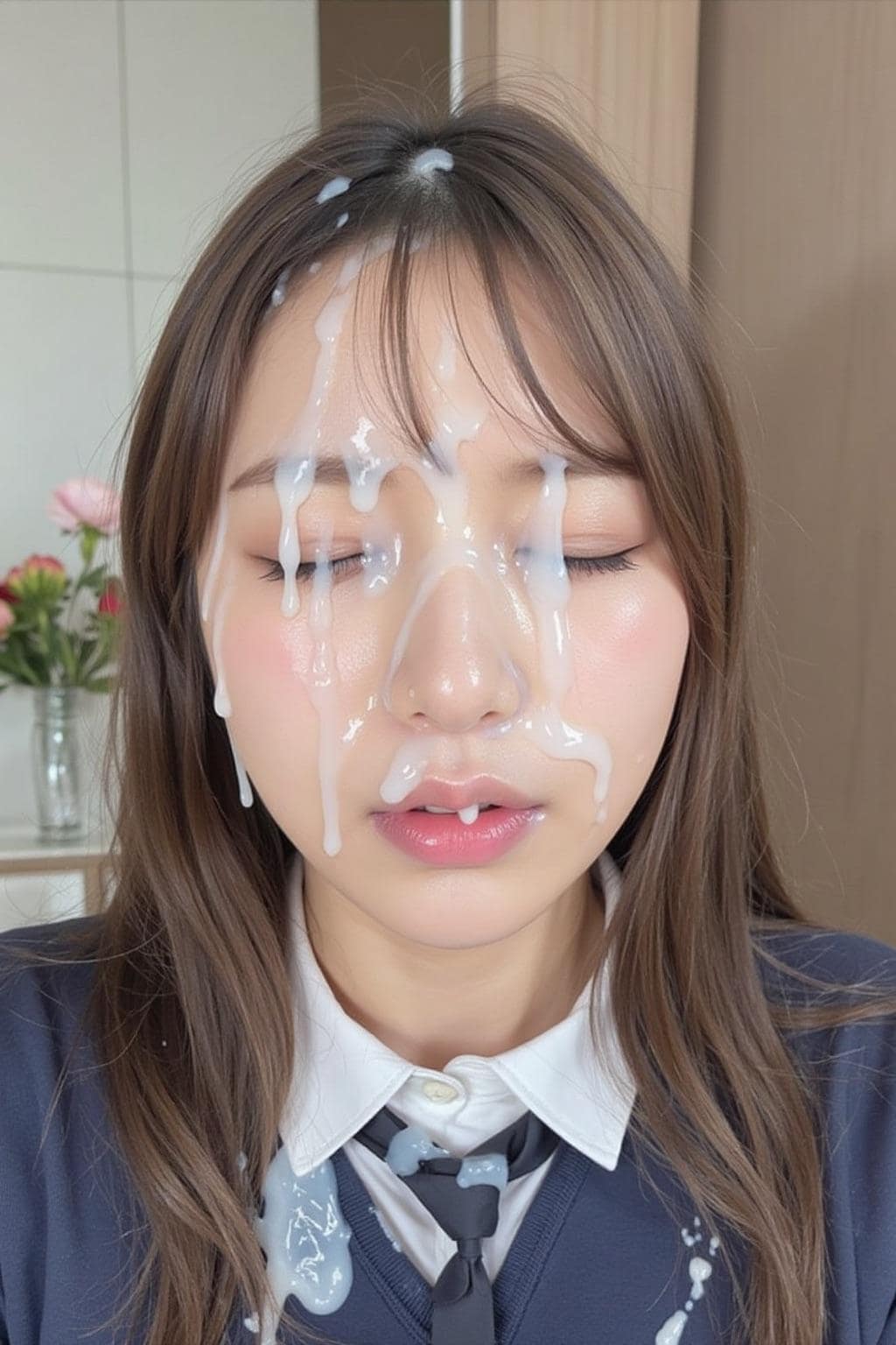 可愛いJKの顔面にひたすらザーメンぶっかけ！6