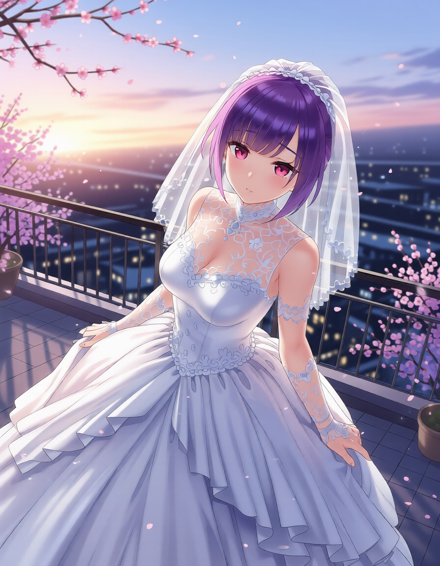 夕暮れの街とウェディング | の人気AIイラスト・グラビア