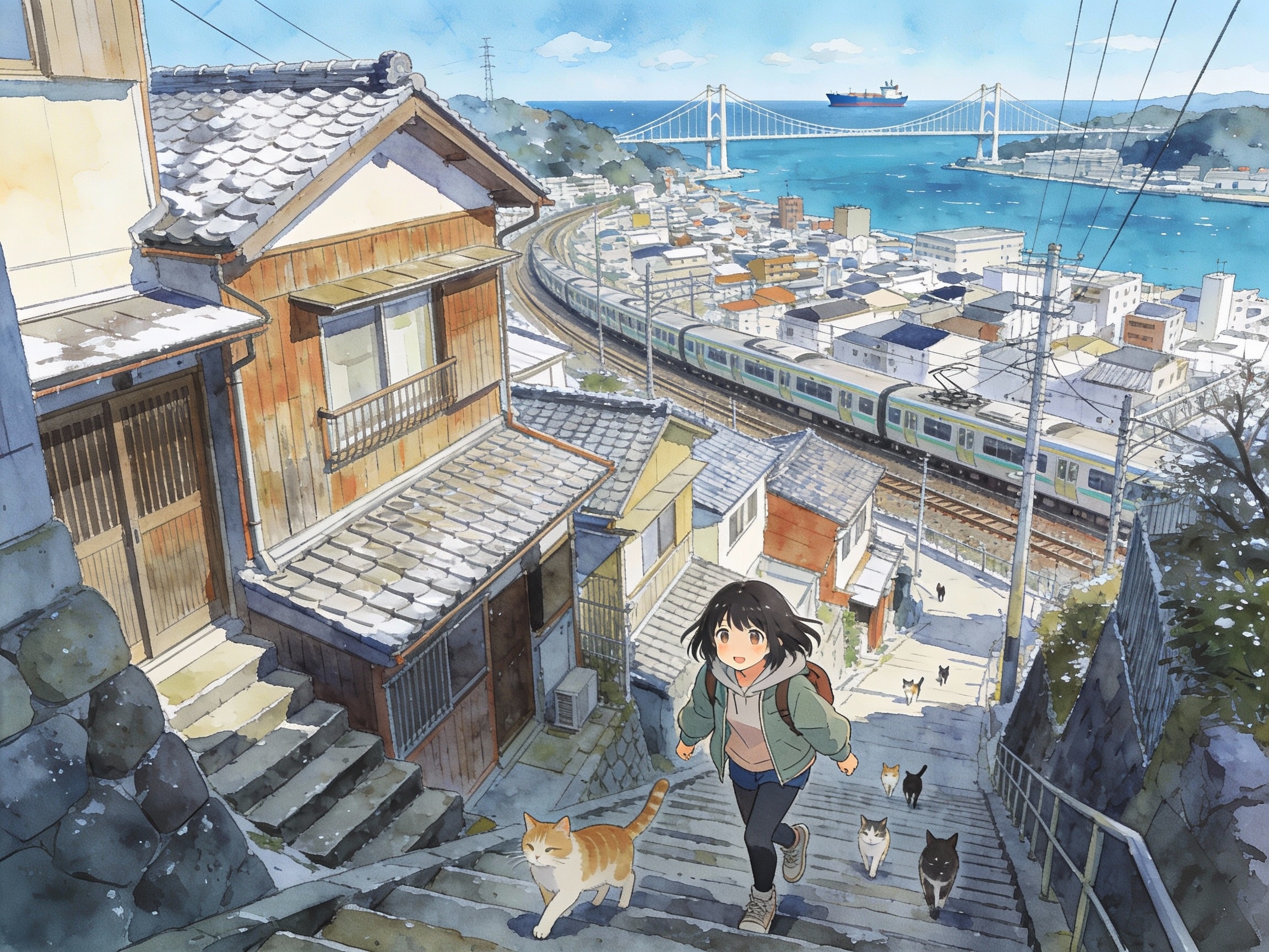 海の見える街47 | の人気AIイラスト・グラビア