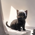 黒メイドにゃん 2枚目