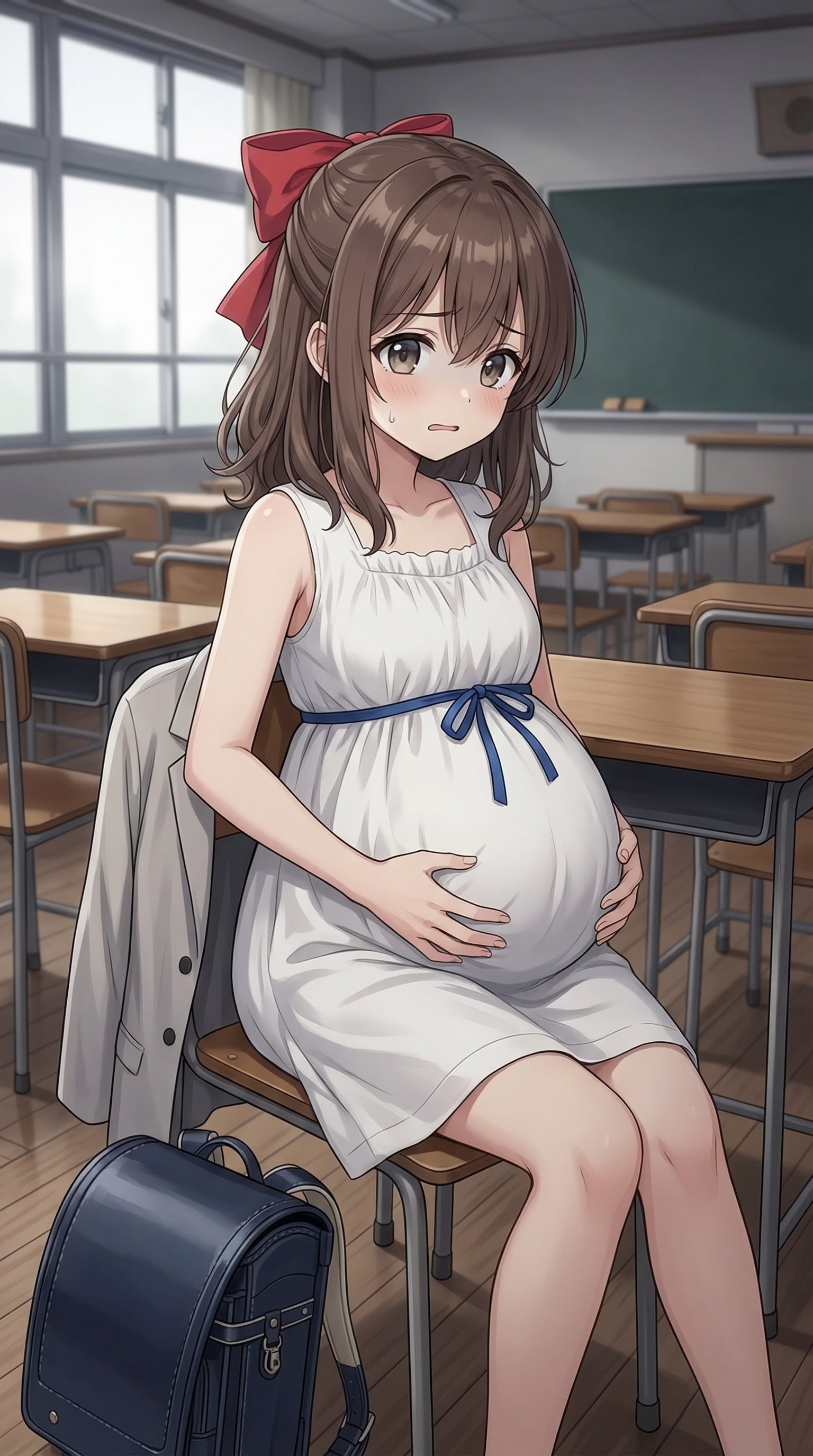 妊娠9ヶ月 ◯S 誰もいない教室で陣痛疑惑