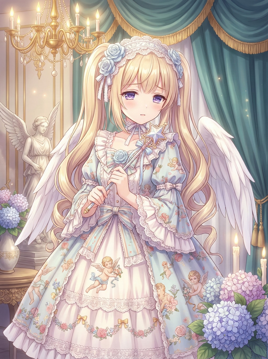 天使の薔薇園に降臨する