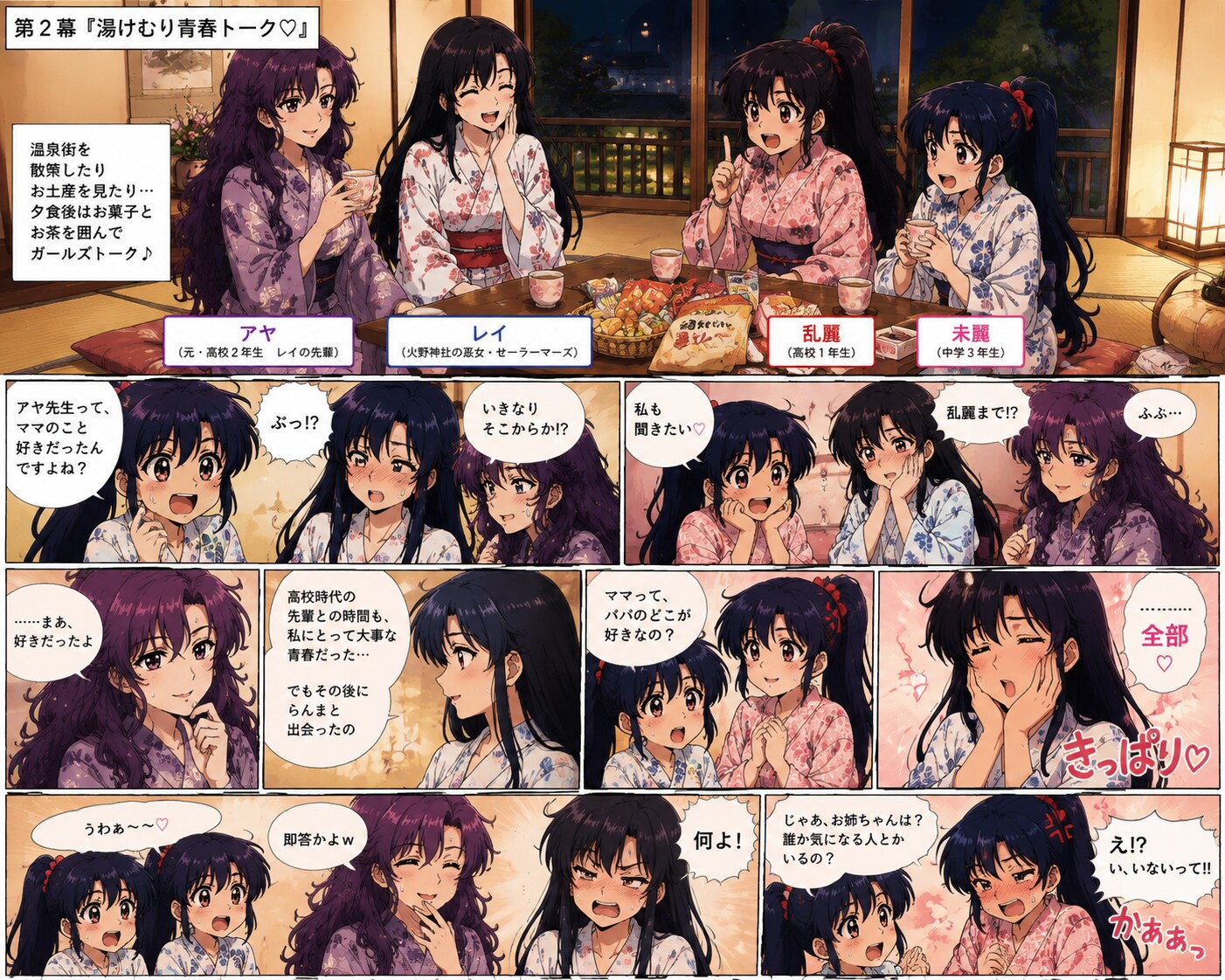 湯けむり女子旅！恋バナの夜に妖魔あらわる!?第2幕