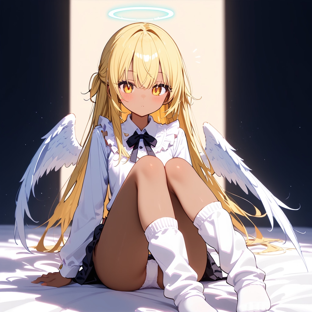 ルーズソックスを履いた褐色ギャル