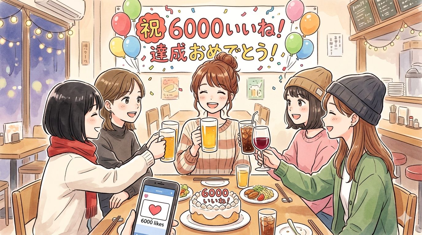 ６千いいね！ ありがとう