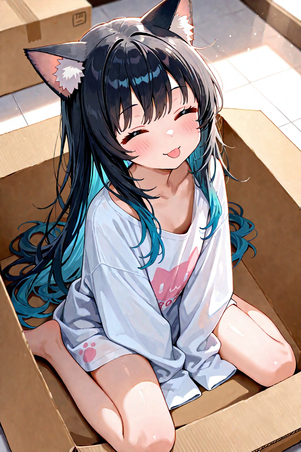 猫耳ダンボール | の人気AIイラスト・グラビア