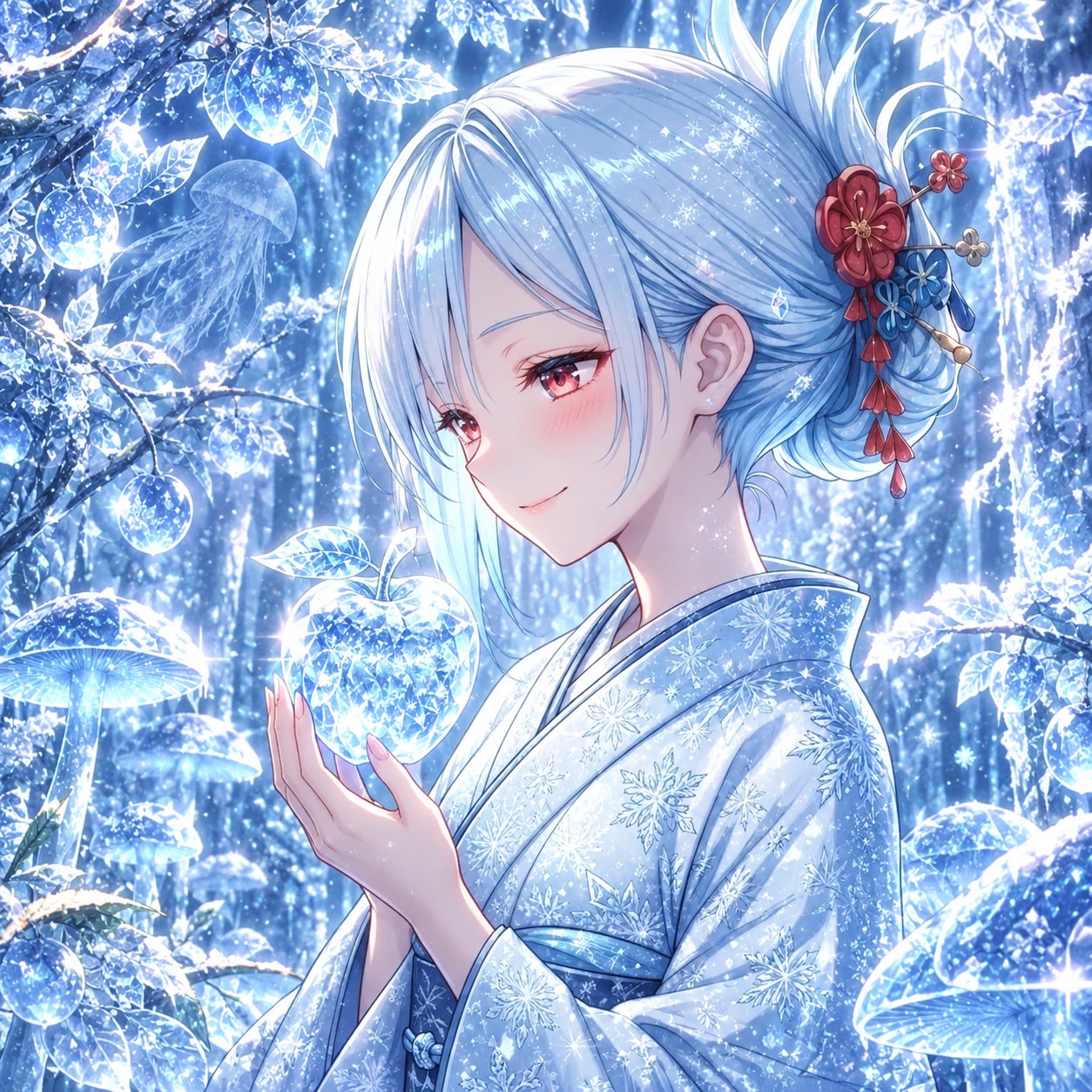 クラゲと氷の森 | の人気AIイラスト・グラビア