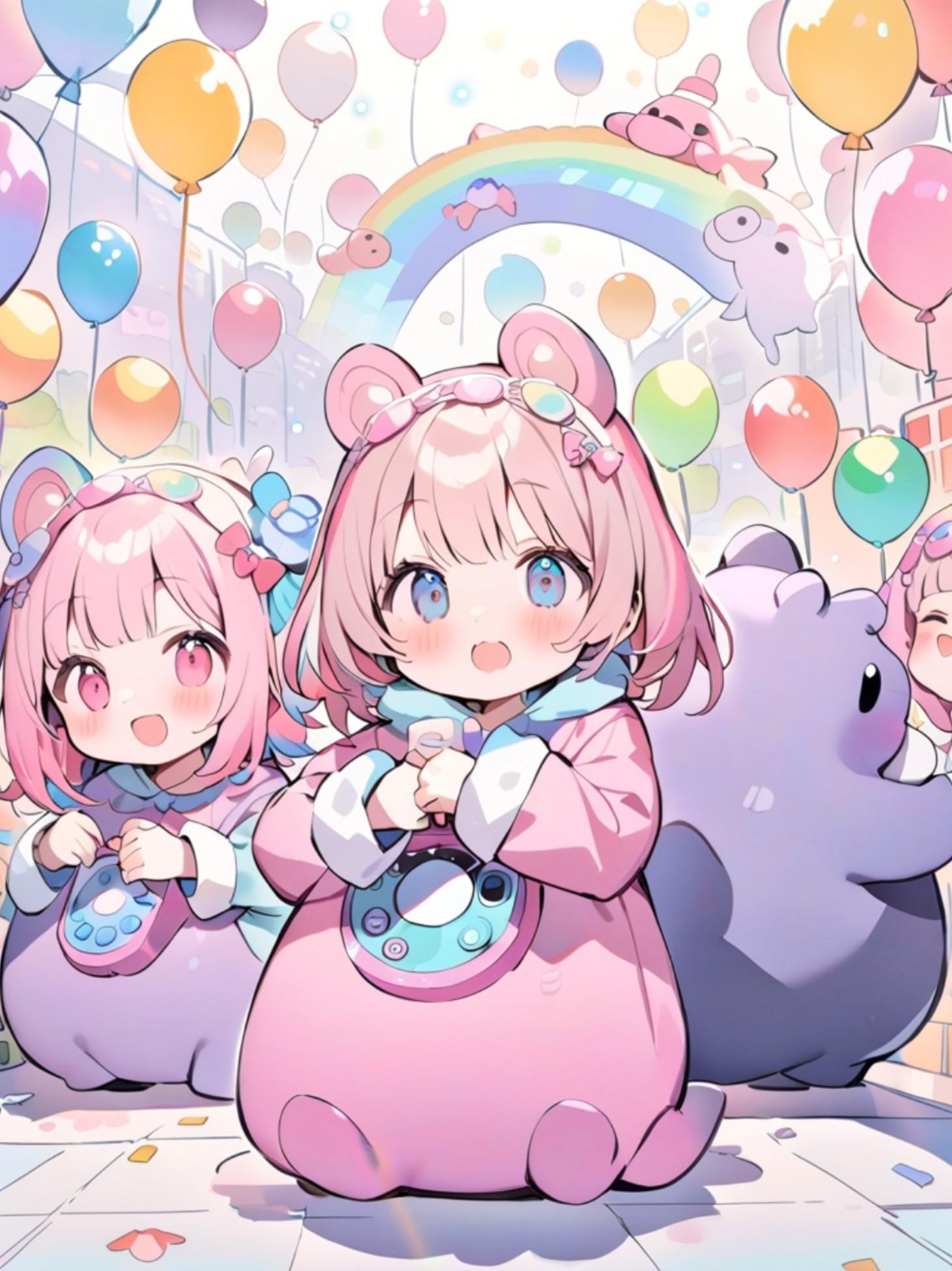 風船と女の子 | の人気AIイラスト・グラビア