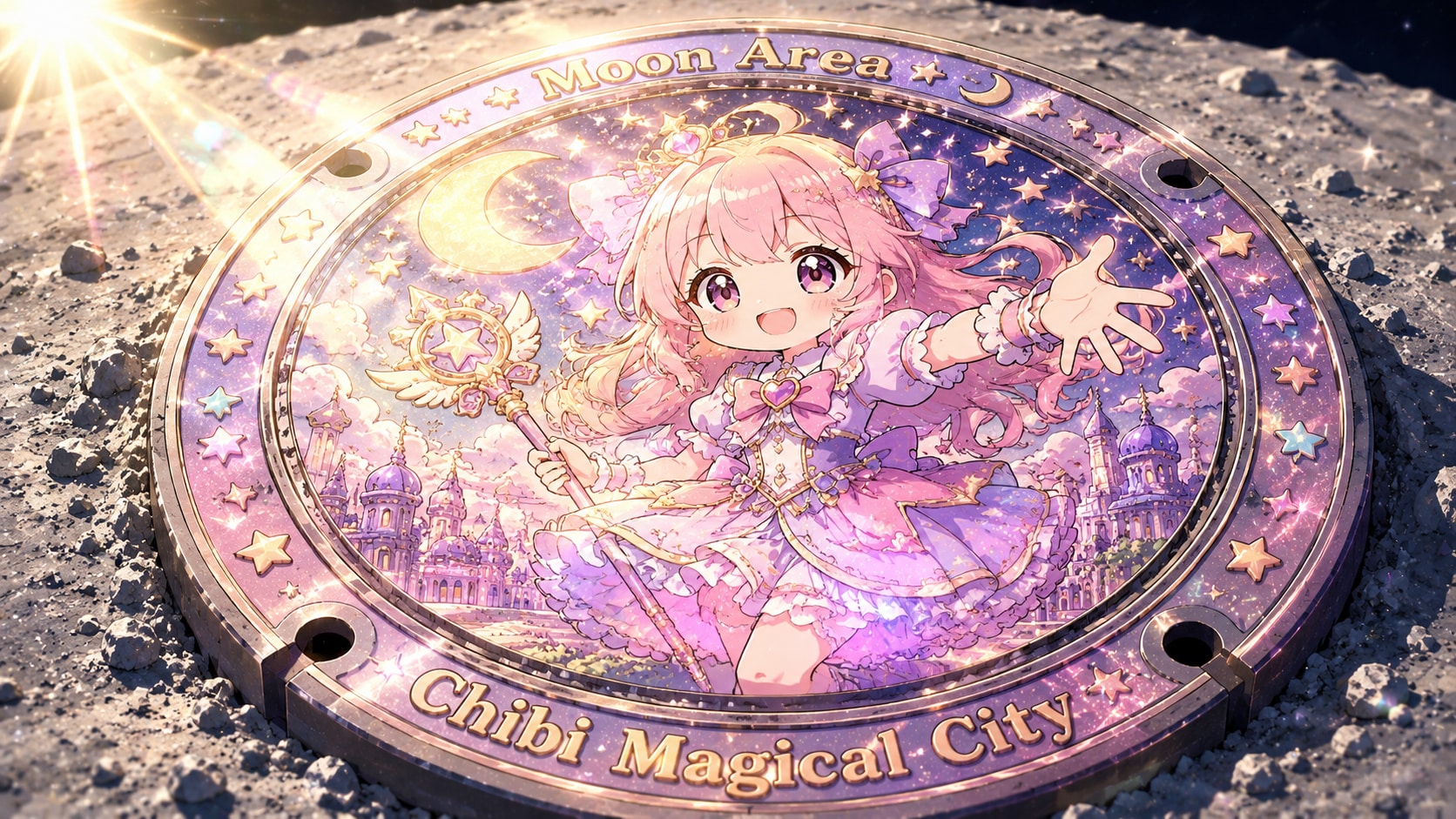 【#マンホールのふた】魔法少女月面基地風（ChatGPT Ver）