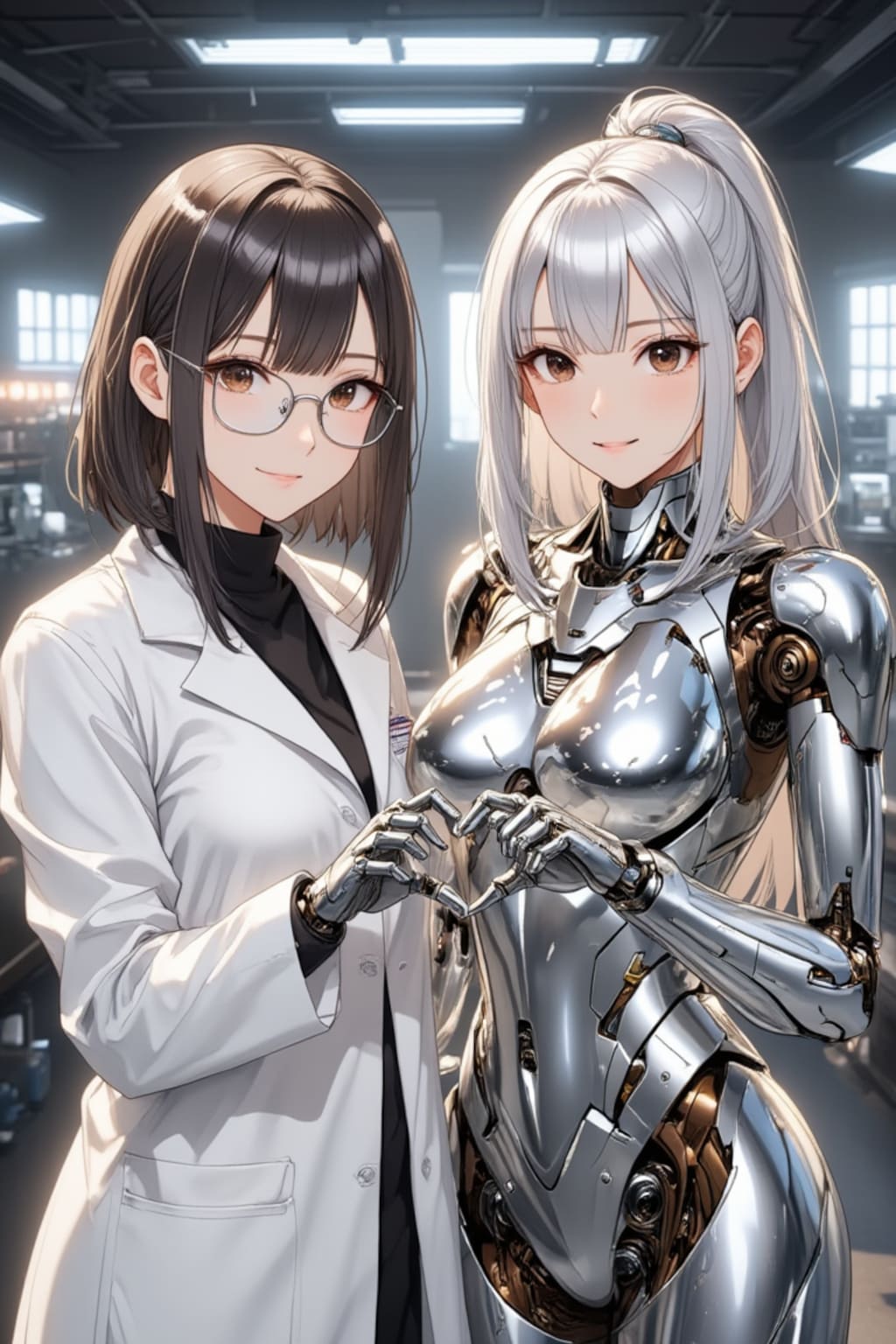 開発者とメカ子