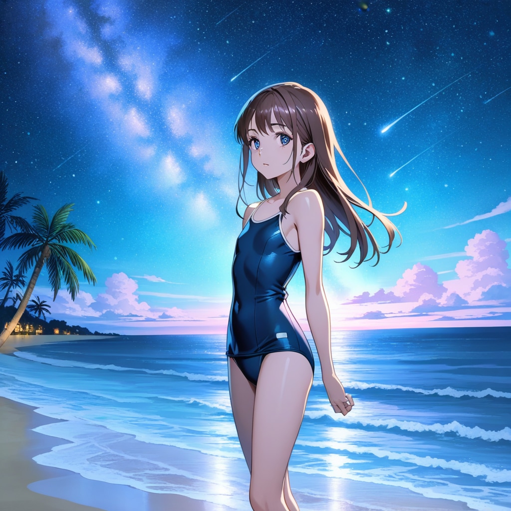 天の川とスク水