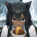 黒猫娘とホラーな食堂で 4枚目