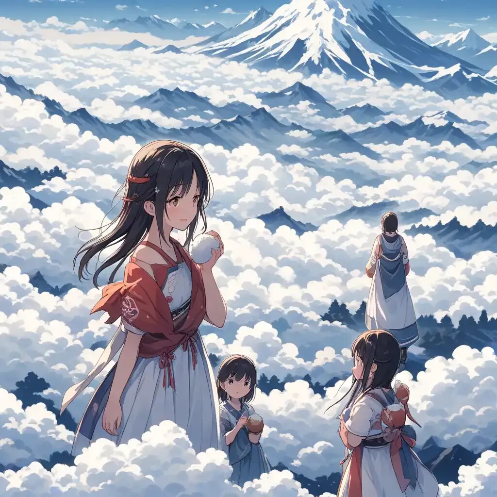 山頂でおにぎり