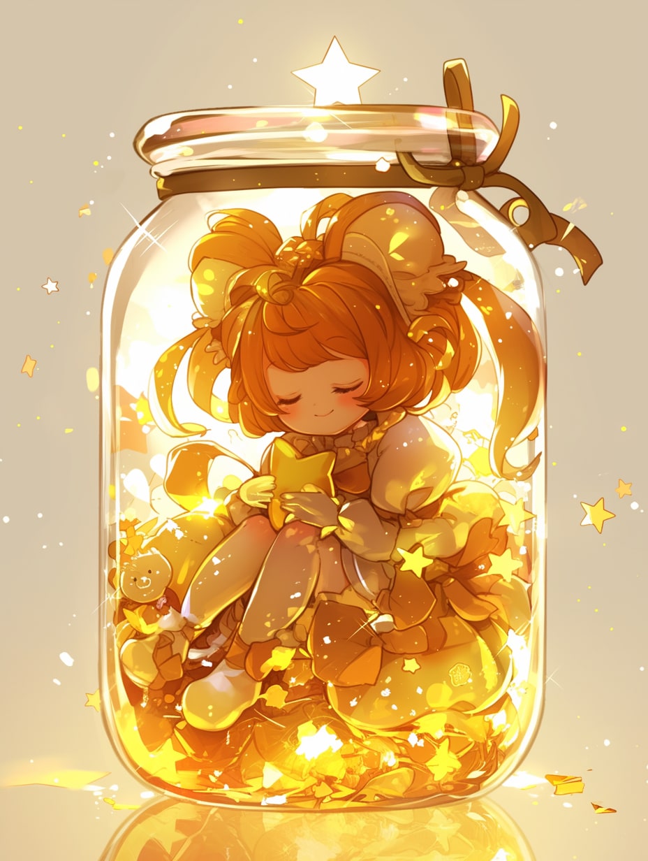 「瓶詰の少女」黄18 | の人気AIイラスト・グラビア