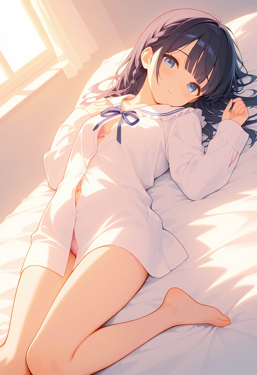 On the bed(制服少女)(R-15)(3)