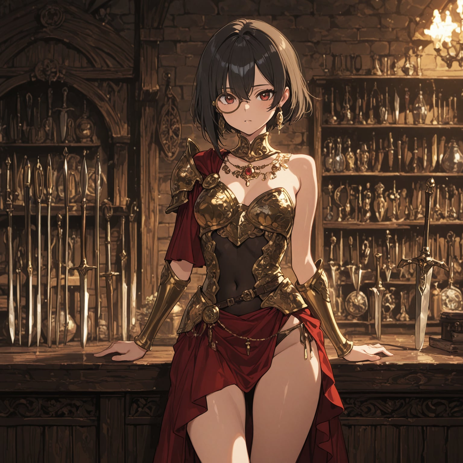 女武器屋さん | の人気AIイラスト・グラビア